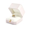 Oirlv Pink PU Leather Double Ring Box Storage Box Gift