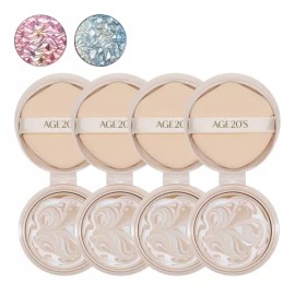 Age 2 Wonder 에이지투웨니스 AGE20s 에센스 커버 팩트 아우라 리필4개 AGE20s Essence Cover Pact Aura Refill (4 pieces) [Aura No. 21]