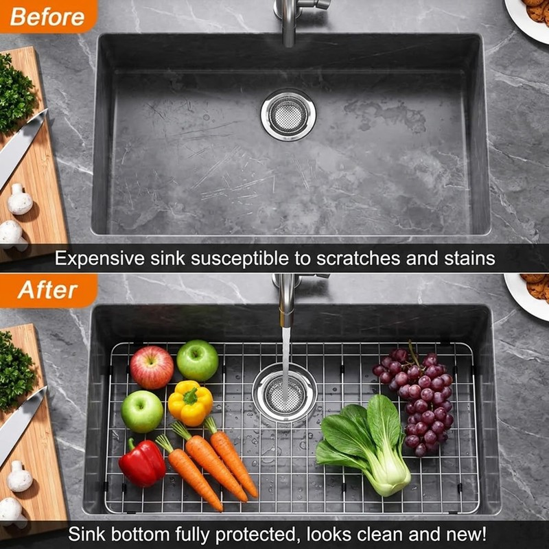 ARCCI 27-9/16" x 14-9/16" Kitchen Sink Grid and Sink Protectors,