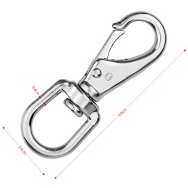 KUPINK 2Pcs 360°Swivel Trigger Clips Swivel Snap Hooks Swivel Trigger Clips Stainless Steel Clips Clasp for Dog Leashes Camping Hiking Keyring
