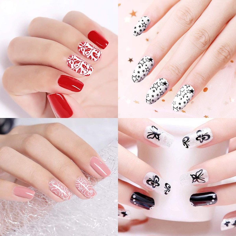 Biutee Stamping varnish set 8 colours 8 ml stamping varnish