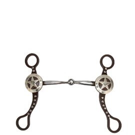 KUIDAMOS Snaffle para Caballo, Broca De Boca De Caballo Broca De Caballo De Acero Inoxidable Broca De Filete De Acero Inoxidable De Bronce Antiguo Tallada A Mano Vintage para Carreras De Caballos