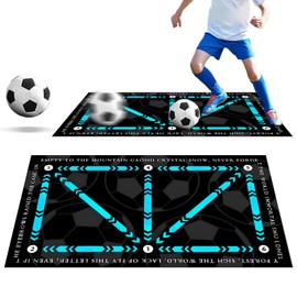 Football Training Mat, Soccer Trainning Mat for All Levels, Non-Slip Silent Gymnastics Mat, Footstep Training Equipment for All Ages to Improve Speed, Strength, and Coordination(60cm*90cm)
