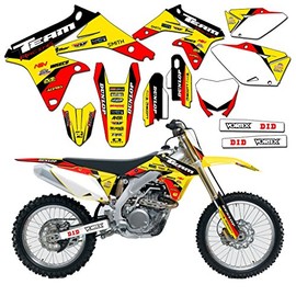 Team Racing Graphics kit Compatible with Suzuki 2008-2017 RMZ 450, EVOLV