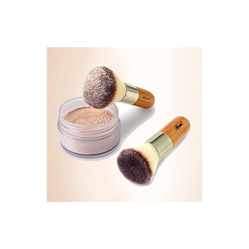 Matto Bamboo Set de pinceles de maquillaje Kabuki, 2 Piezas,