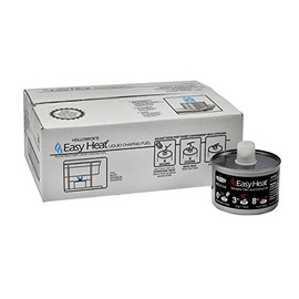 Hollowick Easy Heat 6-3-8 Adjustable Heat, Liquid Wicked Chafing Fuel with a Pop Top (6 Cans/Carton)