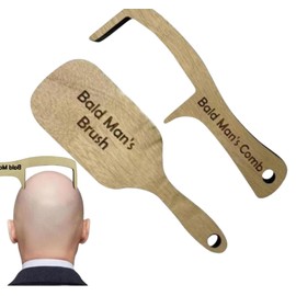 Bald Man Comb Joke Set, Funny Hairless Combing Brush Gag Gifts for Men, Humorous Toothless Combs Blad Mans Brush for Trick Friends Gift