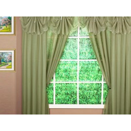 Today's Curtain Emelia Original Voile Panel 84", Dusty Leaf, 60" W x 84" L