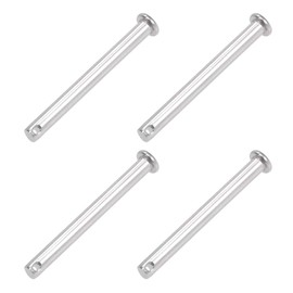 sourcing map Clevis Pins Joint Pin Single Hole Flat Head 6 mm x 60 mm Stainless Steel 304 Pack of 4