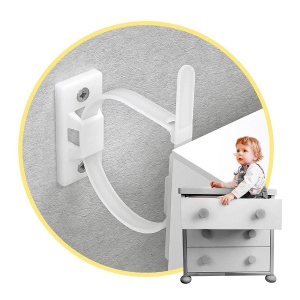 kiddiessentials Furniture Straps (10 Pack) AntiTip Furniture Anchors Kit