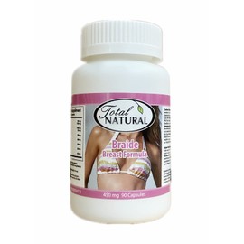 Braide 450mg 90c [1 bottle] by Total Natural, Promote breast cell, Increase breast size, Support breast health, All-Natural Herbal Extracts for Women Health Care, GMP Premium Ingredients