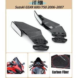 Unbranded Carbon Fiber Complete Wind Wing Rearview Mirror for Suzuki 2006 2007 GSXR600/750