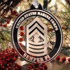 US Marine Corps Master Gunnery Sergeant Chevron Mirror Acrylic Christmas