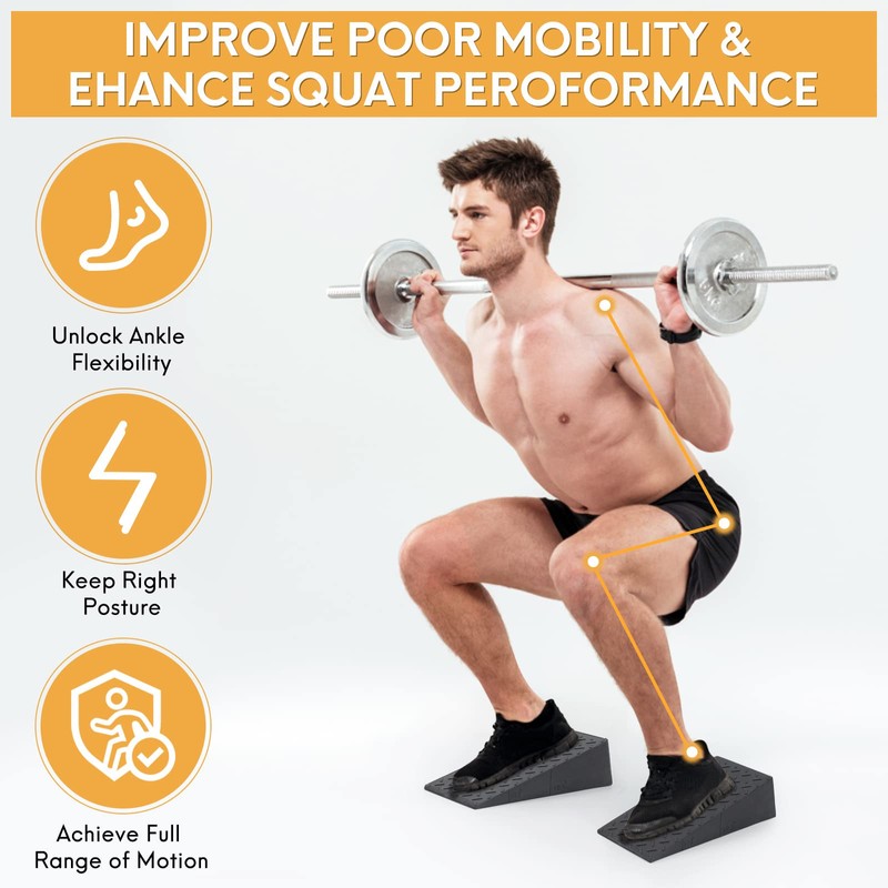 Squat Wedge – Slant Board for Squats Non-Slip Squat Wedge