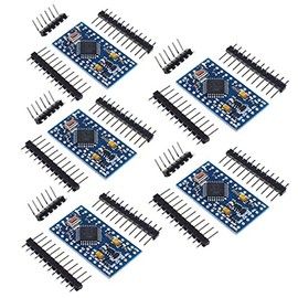 5pcs PRO Mini Atmega328P-AU 5V 3.3V 8Mhz16Mhz Development Board Microcontroller Bootloadered with Pin Headers (5V 16M)