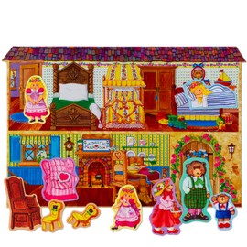 Little Folk Visuals Goldilocks & The Three Bears Precut Flannel/Felt Board Figures, 10 Pieces Set