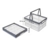 Vcansay 16 L Collapsible Plastic Storage Crates with Handles, Foldable