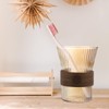 DECHOUS Amber Glass Toothbrush Holder Cup for Bathroom