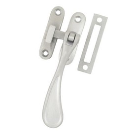 Carlisle Brass - Victorian Spoon End Window Casement Fastener Handle Non-handed for Wooden/Timber Windows (Satin Chrome)