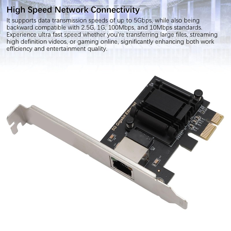 PCIe Network Adapter, 5Gbps High Speed PCI Express Ethernet Card