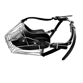 AiliStar Dog Muzzles Wire Basket Muzzles for Dogs Metal Dog Muzzles for Biting Barking Chewing Pet Muzzles for Dogs Black X Large