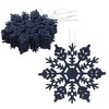 Christmas Concepts® Pack of 12-10cm Glitter Snowflake Hanging Decorations -