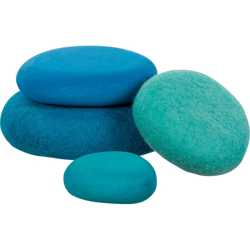 goki 58345 Evolution - Boulders, Stackable Stones Made of Wool