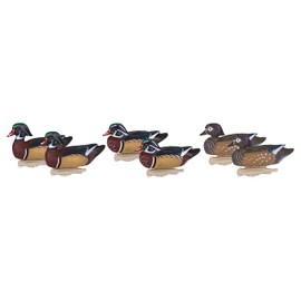 Flambeau Outdoors 8018SUV Storm Front 2 Wood Duck Decoys, Classic Floaters - 6-Pack