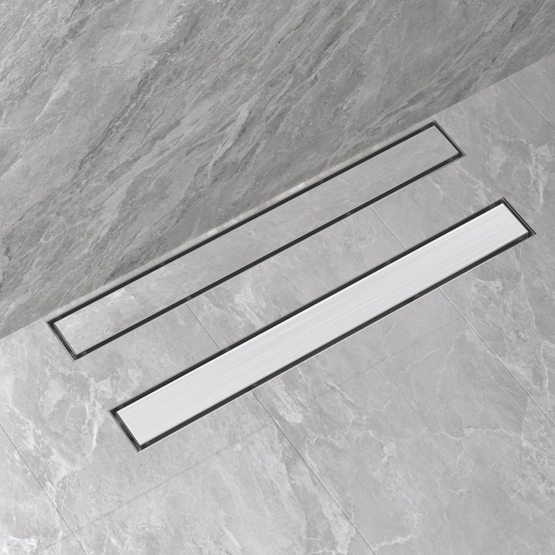 Linear Shower Drain, 28 Inch Brushed Nickle 304 Stainless Steel