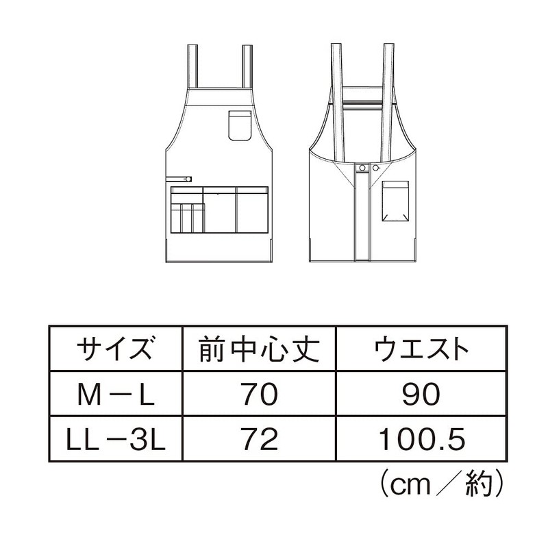 Scandinavian Forest 9859101A H-Shaped Apron, Nursing, Dentistry, Women's, LL-3L, White