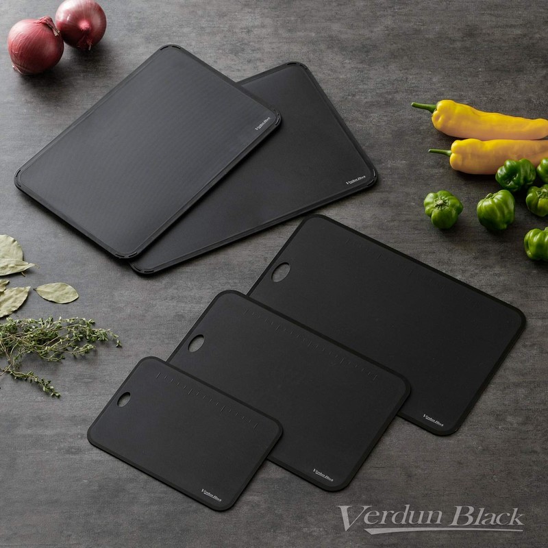 Shimomura Kogyo VB-614 Verdun Black Soft Sheet Cutting Board, Antibacterial,