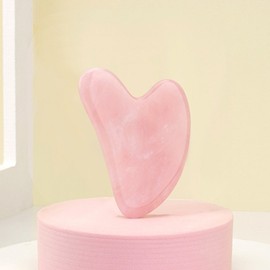 Rose Quartz Heart Gua Sha Facial Lymphatic Circulation Massager Heart Gua Sha 2ea