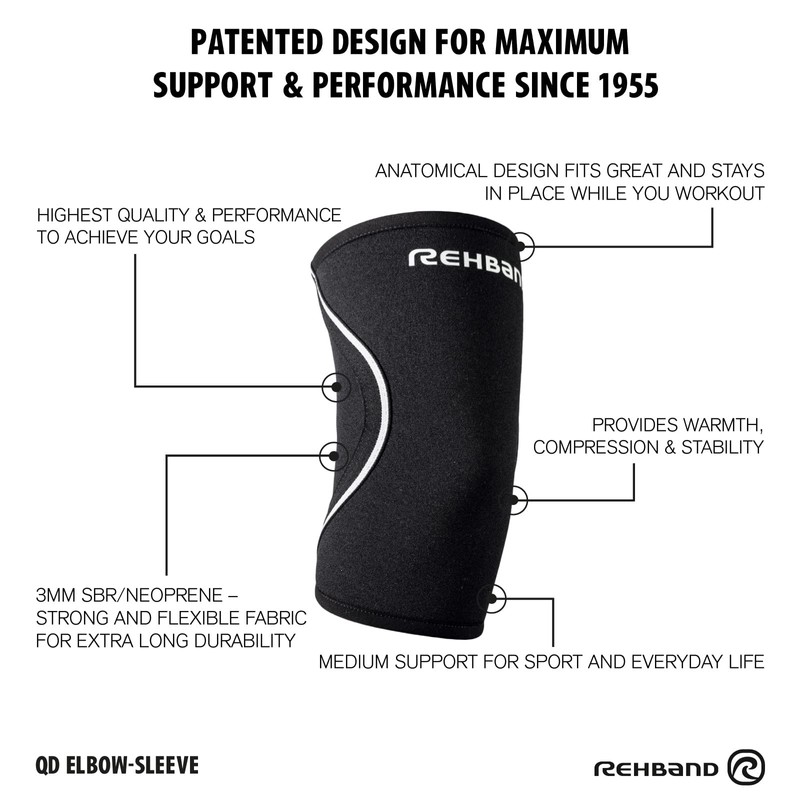 Rehband UD Tennis Bracelet, 1 Piece, Elbow Brace, Padel Bandage,