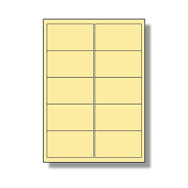 Label Planet® 10 Per Sheet, 5 Sheets (50 Cream Labels).