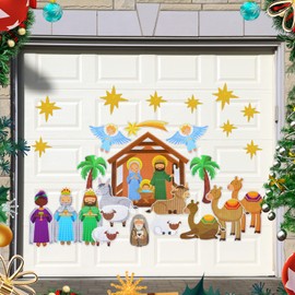 kigeli 28 Pcs Christmas Refrigerator Magnets Nativity Garage Door car Magnets Holy Night Magnet Set Decorations for Fridge Home Office Decor