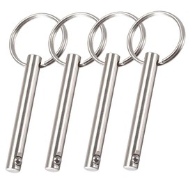 TA-VIGOR 4Pcs Quick Release Pins, 6mm Dia 50mm Length Bimini Top Pin Marine Hardware Carbon Steel for Boat Accessories Marine Hardware