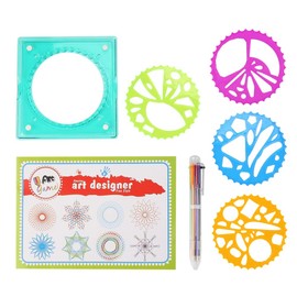 Zerodis Spirograph Art Set,Creativity Gear Drawing Ruler Kit Herramienta de Pintura en Espiral Diseño Artesanal Juguete Educativo Suministros de Papelería para Niños