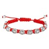Needzo St. Michael Guardian Angel Red Bead Bracelet, 8 Inch