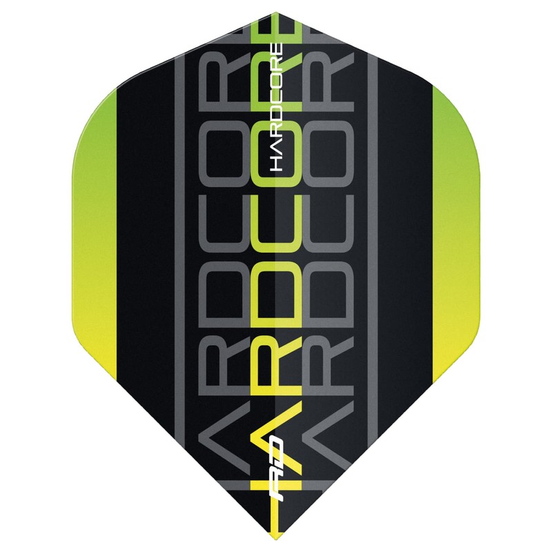 RED DRAGON Hardcore XT Yellow Triple Dart Flights - 4