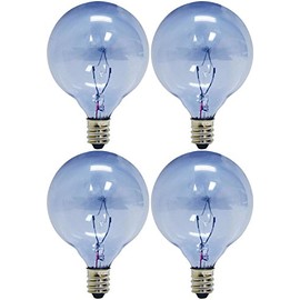 GE Lighting 48704 40-Watt Reveal Candelabra Globe G16.5, 4 Bulbs