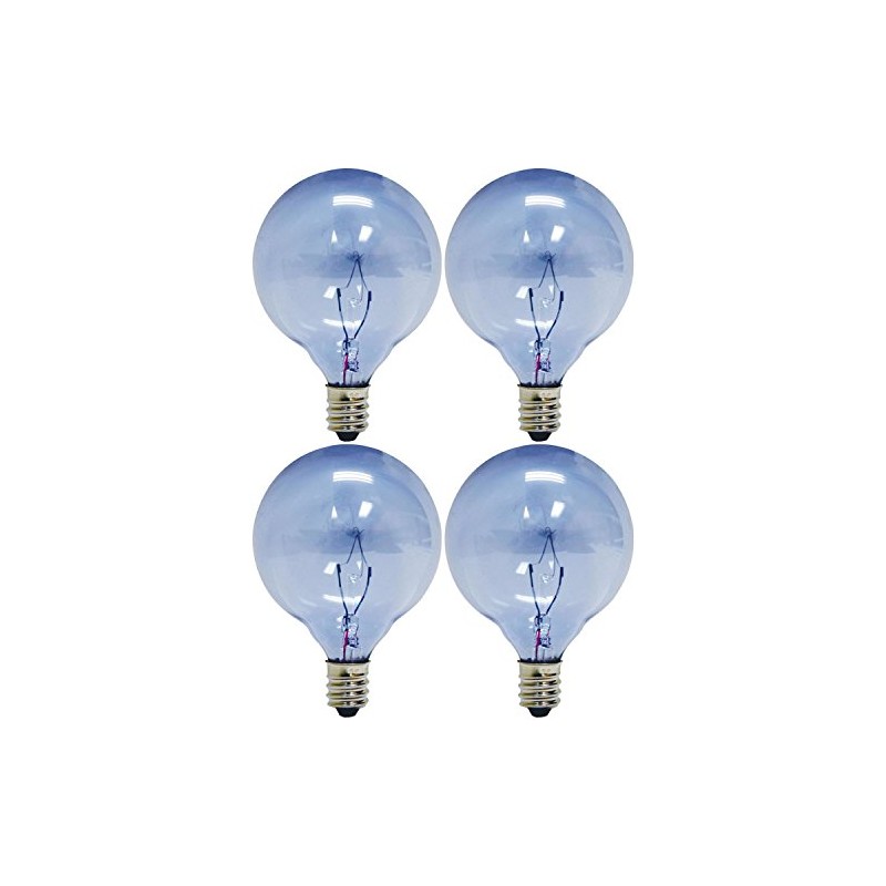 GE Lighting 48704 40-Watt Reveal Candelabra Globe G16.5, 4 Bulbs