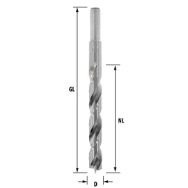 ENT DURADRILL HSS-G Premium Wood Drill with Ø 12 mm, Spiral Drill Working Lenght 91 mm and Total Length 148 mm with Centering Tip and Shoulder Cutter