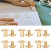 200 Sets Book Binding Screw Uniform Coating Curved Surfaces Brass