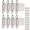 1/2" Overlay Cabinet Door Hinges,8 PCS Brushed Nickel Cabinet Hinges