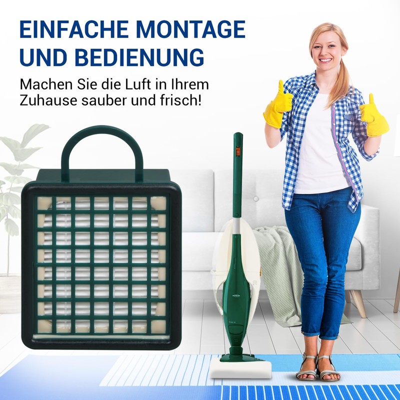 Staubbeutel-Profi HEPA Filter for Vorwerk Kobold VK130 VK131 – VK131SC
