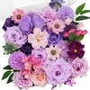 TINGE TIME Purple Artificial Flowers Combo Box Set, Silk Fake