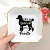 Pininerr Poodle Ceramic Jewelry Tray, Decorative Trinket Dish 4.33"