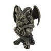 Amazing Gifts Winged Horn Gargoyle Gothic Decor Stone Finish Statue