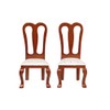 Wooden Dollhouse Dining Chairs, Set of 2, Accent Chairs for