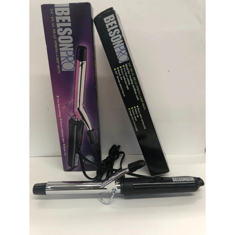 BELSON PRO CURLING IRON ~3/4" Dual Heat Settings; Spring-Grip ~BUY